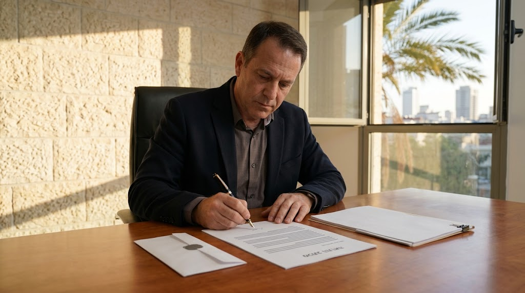 עורך דין חותם על מכתב התראה לפני תביעה על לשון הרע